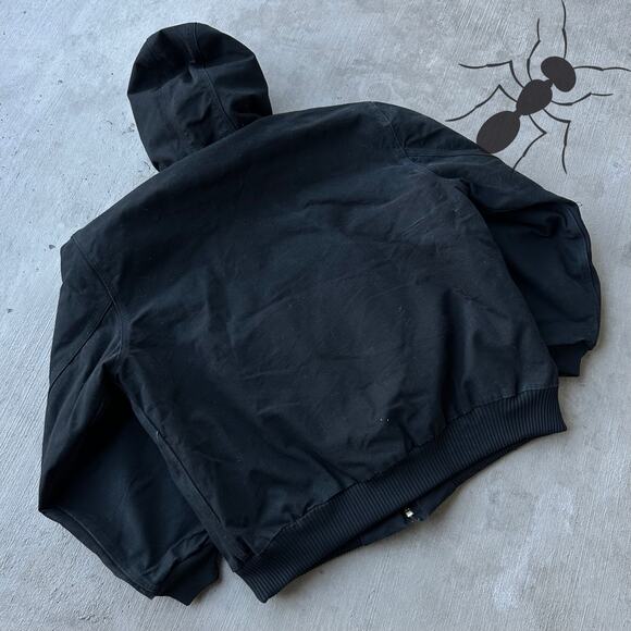 Vintage Y2K Carhartt J140 black hooded work wear jacket - Picture 7 of 10